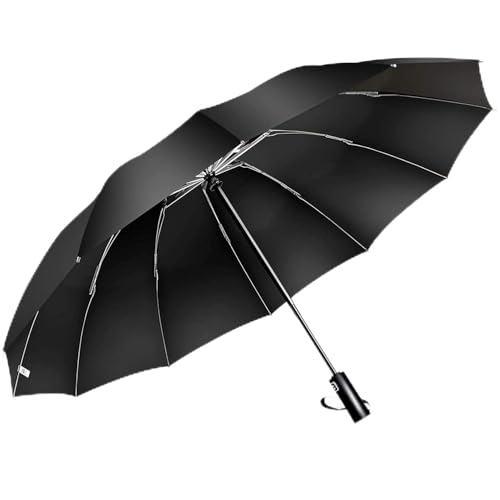 【超大サイズ・12本骨】 折りたたみ傘 ワンタッチ自動開閉 メンズ傘 大きい 逆折り式 折り畳み傘 風に強い テフロン加工 耐風撥水 丈夫耐久 折りたたみ日傘 遮光遮熱 UVカット 晴雨兼用傘 梅雨対策 台風対応 豪雨対応 メンズ レディース 母の日 父の日 ギフト (ブラック)