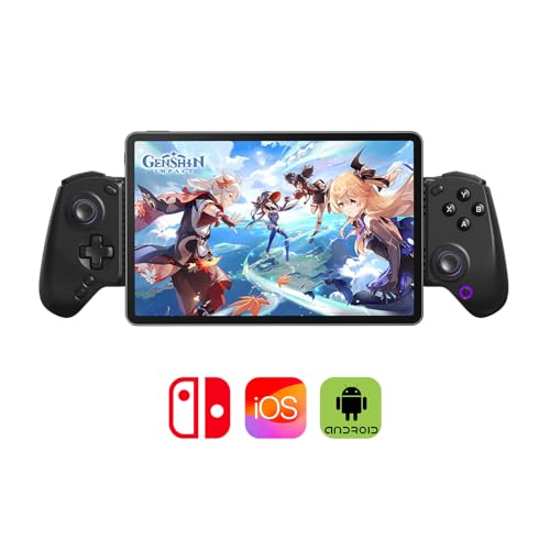 abxylute S8 Bluetooth 5.3接続 ゲームコントローラー iphone、iPad mini、Android、Switch1&2、PC 全対応 タブレット用 ゲームパッド 1000mAh長续航 最大216mm伸縮可能 背面ボタン ABXYマイクロスイッチボタン 6軸ジャイロ 人間工学設計 ドリフト防止ホールスティック 「COD」「原神」「ゼンレスゾーンゼロ」「崩壊：スターレイル」「ゼルダの伝説」対応 日本語説明書