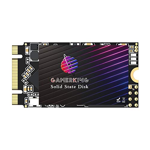 GamerKing M.2 2242 SSD 512GB SATA III 6Gb/s NGFF 内蔵型 Solid State Drive ハードドライブ 高性能ハードドライブノート/パソコン/デスクトップ適用 ソリッドステートドライブ 3年保証SSD 64GB 120GB 128GB 240GB 250GB 480GB 500GB 1TB (512GB, M.2 2242)