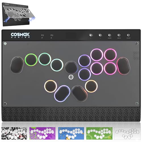 Haute42 レバーレス アケコン レバーレスコントローラー C16-Sブラック ｜ボタンレイアウト変更 磁石着脱式パネル ｜世界大会EVO対応 プロ仕様｜ PS4 PC Switch2 Switch Steam Deck等対応 磨砂スモークパネル 超低遅延 広天板 静音スイッチ ホットスワップ アンビエントLED ボタンLEDライト 天板カスタマイズ