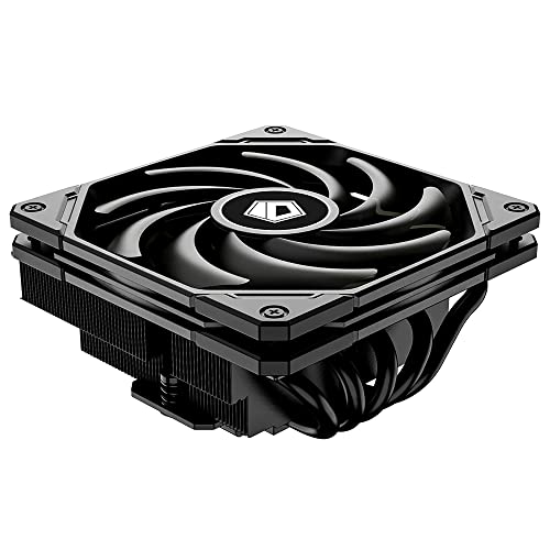 ID-COOLING IS-55 BLACK クーラー ロープロファイル 高さ57mm CPUエアクーラー 5ヒートパイプ 120x120x15mm スリムファン CPUファン Intel LGA1700/115X/1200用 AMD AM4/AM5 デスクトップ用