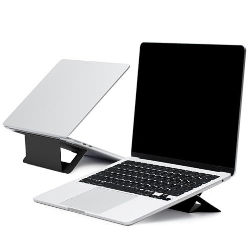 MOFT【公式直営店】ノートパソコンスタンド ノートPCスタンド 【中空デザイン】 持ち運び簡単 折りたたみ式 超薄型 安定性 15°&25°二段階調整可能 16インチまで対応 コンパクト PC/MacBook/ラップトップ/iPadタブレットに対応 パソコンスタンド 「貼り付け」 AirFlow (ジェットブラック)