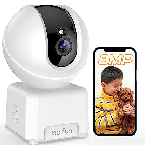 【メーカー2年保証・2025 4Ｋ800万高画素・2.4G&5GWiFi両対応】 ペットカメラ BOIFUN 監視防犯カメラ 全日録画 見守りカメラ 室内用 超広角 赤外線夜間 スマホとパソコン連動 AI知能ホームカメラ 屋内ネットワークカメラ ワイヤレス 高画素 小型 留守番カメラ IP ベビーモニター 動体検知 天井 猫/犬/子供/赤ちゃん/老人介護 出産 プレゼント 技適認証済み